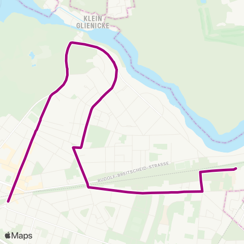 Verkehrsbetrieb Potsdam Fontanestr. ↔︎ 🅢 Babelsberg map