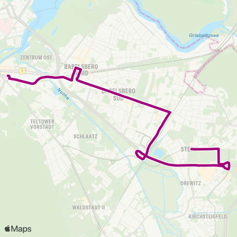 Verkehrsbetrieb Potsdam Johannes-Kepler-Platz ↔︎ 🅢 Potsdam Hbf map