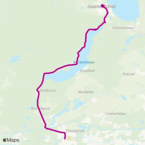 Barnimer Busgesellschaft Finowfurt ↔︎ Joachimsthal map