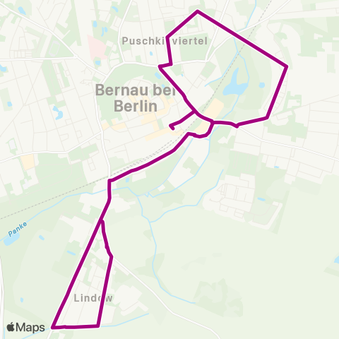 Barnimer Busgesellschaft 🅢 Bernau Bhf ↔︎ 🅢 Bernau Bhf map