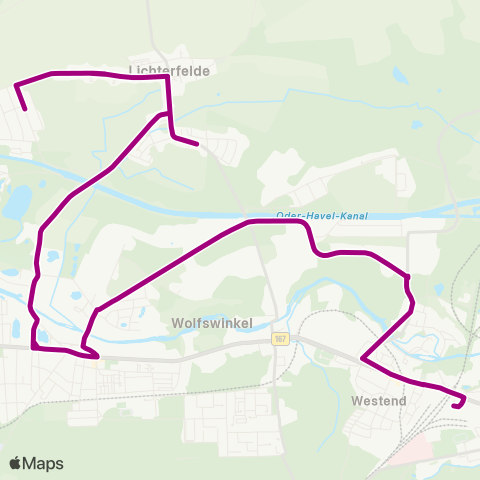 Barnimer Busgesellschaft Clara-Zetkin-Siedlung ↔︎ Busbahnhof map