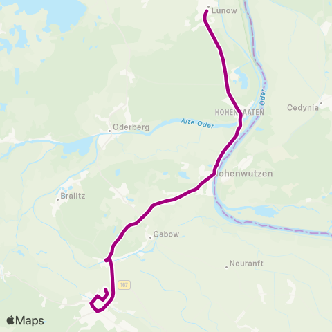 Barnimer Busgesellschaft Siedlung ↔︎ Busbahnhof map