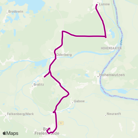 Barnimer Busgesellschaft Kreuzung ↔︎ Busbahnhof map