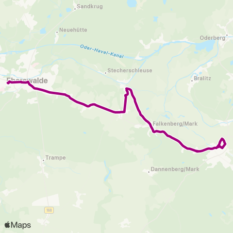 Barnimer Busgesellschaft Busbahnhof ↔︎ Busbahnhof map