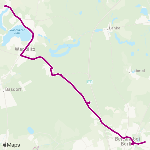 Barnimer Busgesellschaft Wandlitz Bacharachstraße ↔︎ 🅢 Bernau Bhf map