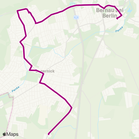 Barnimer Busgesellschaft Schule ↔︎ 🅢 Bernau Bhf map