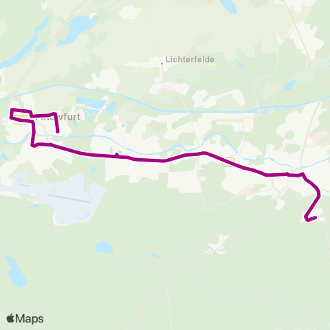 Barnimer Busgesellschaft Finowfurt Heideufer ↔︎ Südend map