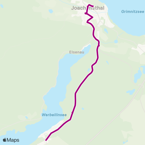 Barnimer Busgesellschaft Seezeit Werbellinsee ↔︎ Joachimsthal map
