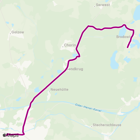 Barnimer Busgesellschaft Ziegenberg ↔︎ Busbahnhof map