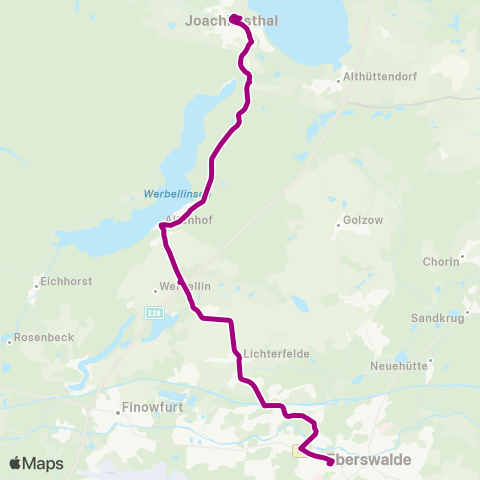 Barnimer Busgesellschaft Unter Den Buchen ↔︎ Busbahnhof map