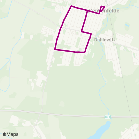 Verkehrsgesellschaft Teltow-Fläming 🅢 Blankenfelde (Tf) Bhf ↔︎ 🅢 Blankenfelde (Tf) Bhf map