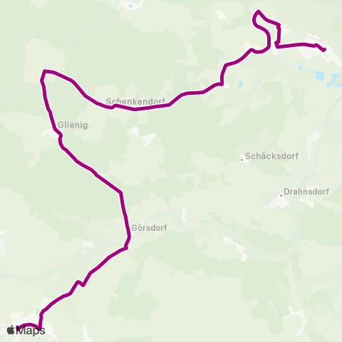 Regionale Verkehrsgesellschaft Dahme-Spreewald O.-Zacke-Platz ↔︎ Markt map