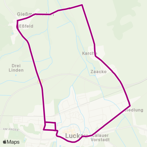 Regionale Verkehrsgesellschaft Dahme-Spreewald Matschenzstr. ↔︎ Busbahnhof map