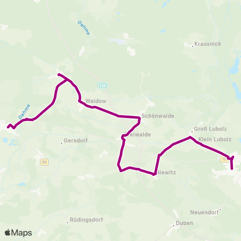 Regionale Verkehrsgesellschaft Dahme-Spreewald  map