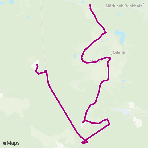 Regionale Verkehrsgesellschaft Dahme-Spreewald Tropical Islands Bhf ↔︎ Wendeplatz map