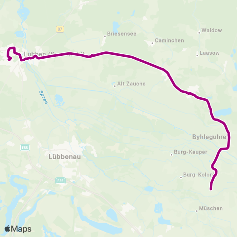 Regionale Verkehrsgesellschaft Dahme-Spreewald  map