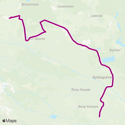 Regionale Verkehrsgesellschaft Dahme-Spreewald Bleske ↔︎ Schule map
