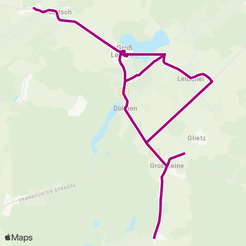 Regionale Verkehrsgesellschaft Dahme-Spreewald Schule ↔︎ Klein Leine map