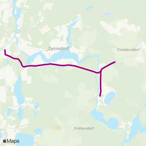 Regionale Verkehrsgesellschaft Dahme-Spreewald Wendeplatz ↔︎ 🅢 Königs Wusterhausen Bhf map