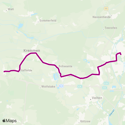 Oberhavel Verkehrsgesellschaft Flatow ↔︎ 🅢 Oranienburg Bhf map