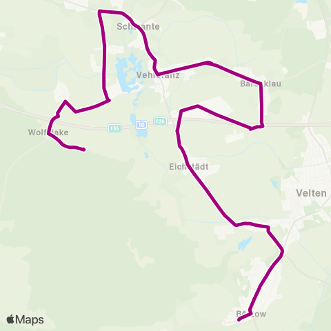 Oberhavel Verkehrsgesellschaft Schule ↔︎ Wendeplatz map