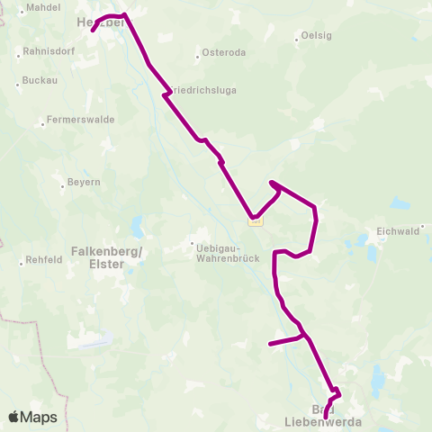 Verkehrsmanagement Elbe-Elster Busbahnhof ↔︎ Busbahnhof map