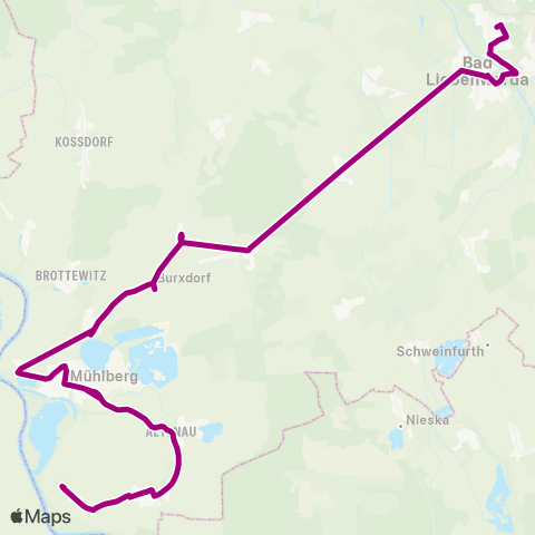Verkehrsmanagement Elbe-Elster Mühlberg ↔︎ Busbahnhof map