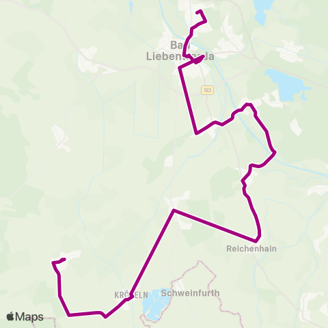 Verkehrsmanagement Elbe-Elster Kosilenzien ↔︎ Busbahnhof map