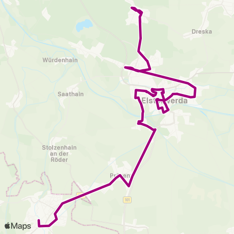 Verkehrsmanagement Elbe-Elster Saathainer Str. ↔︎ Busbahnhof map