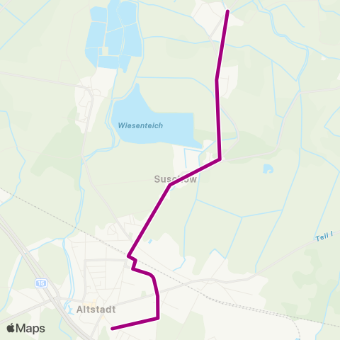 Verkehrsgesellschaft Oberspreewald-Lausitz Ortsmitte ↔︎ Pestalozzistr. map