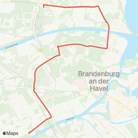 Verkehrsbetriebe Brandenburg an der Havel Zob ↔︎ Haveltor map