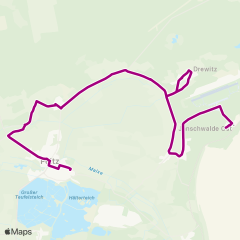 Cottbusverkehr Schule ↔︎ Busbahnhof map