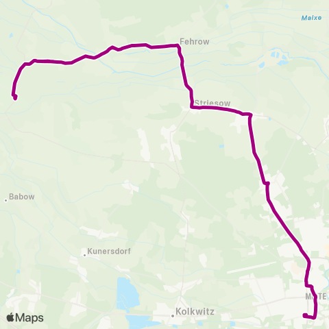 Cottbusverkehr Bleske ↔︎ Sielow Sportplatz map