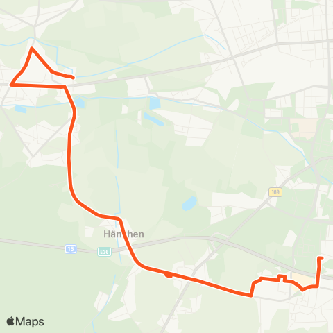 Cottbusverkehr Langosa ↔︎ Sachsendorf map