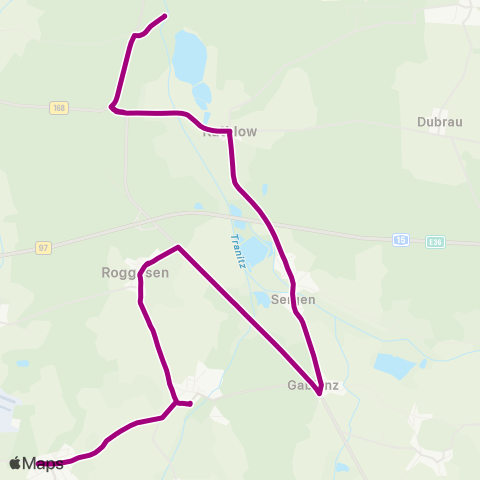 Cottbusverkehr Schule ↔︎ Mühle map