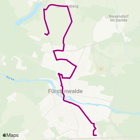 Busverkehr Oder-Spree Expressbus Osz ↔︎ Expressbus Bhf map