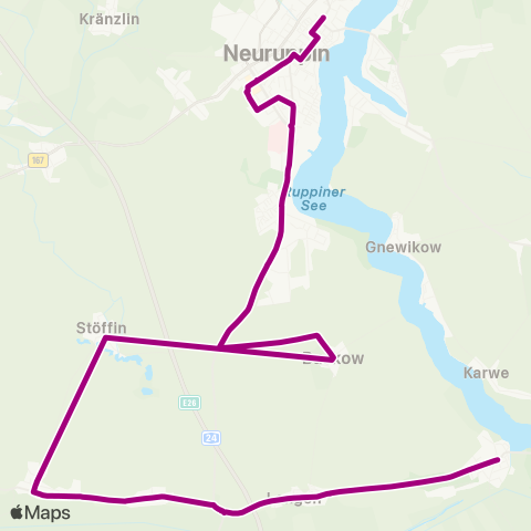 ORP Ostprignitz-Ruppiner Personennahverkehrsgesellschaft Schule ↔︎ Rheinsberger Tor Bhf map