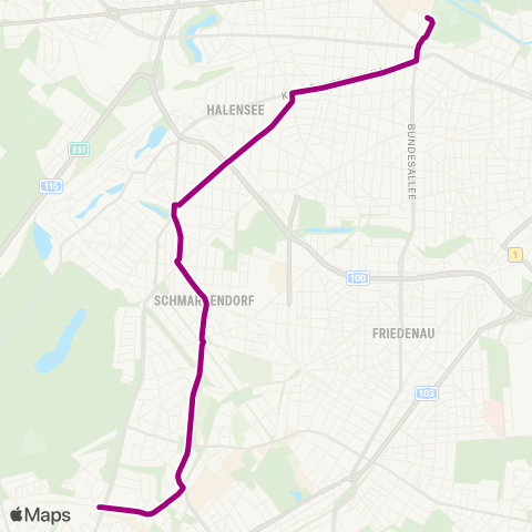 BVG 🅤 Oskar-Helene-Heim ↔︎ 🅢+🅤 Zoologischer Garten map
