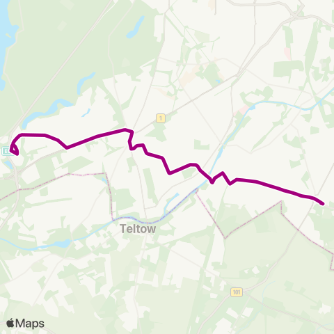 BVG Nahmitzer Damm (Berlin) ↔︎ 🅢 Nikolassee (Berlin) map