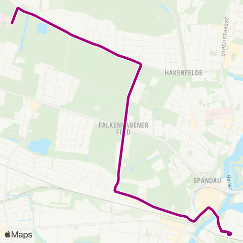 BVG Waldkrankenhaus ↔︎ 🅢 Stresow (Berlin) map