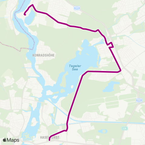 BVG 🅤 Haselhorst (Berlin) ↔︎ Alt-Heiligensee map