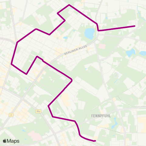 BVG Stadion Buschallee ↔︎ 🅢 Storkower Str. (Berlin) map