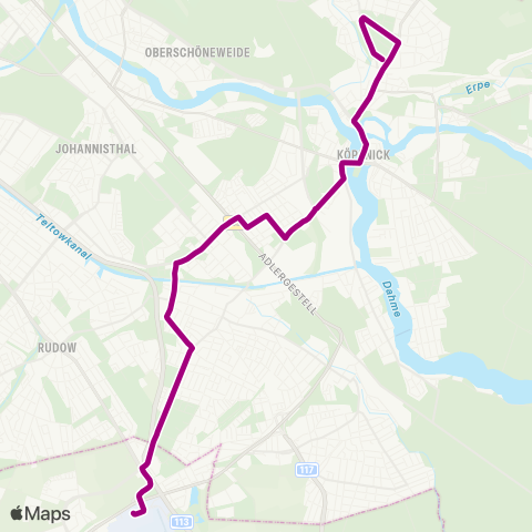 BVG 🅢 Schönefeld (Bei Berlin) ↔︎ Kaulsdorfer Str. map
