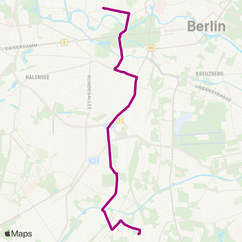 BVG Halbauer Weg (Berlin) ↔︎ 🅤 Turmstr. (Berlin) map