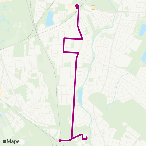 BVG 🅢 Wuhlheide (Berlin) ↔︎ 🅤 Elsterwerdaer Platz (Berlin) map