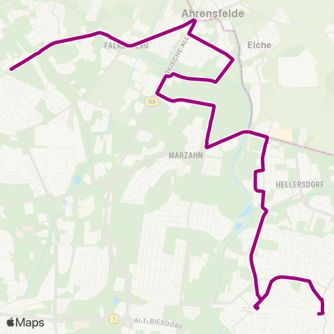 BVG Prerower Platz ↔︎ 🅢 Mahlsdorf (Berlin) [Treskowstr.] map