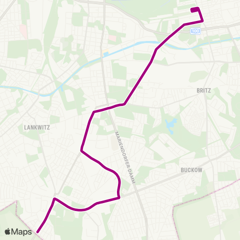 BVG Stadtrandsiedlung (Berlin) ↔︎ 🅢+🅤 Hermannstr. (Berlin) map