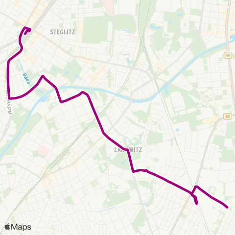 BVG Preysingstr. (Berlin) ↔︎ 🅢+🅤 Rathaus Steglitz (Berlin) [Busbahnhof] map