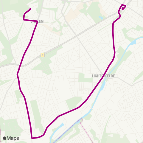 BVG 🅢+🅤 Rathaus Steglitz (Berlin) ↔︎ Waldfriedhof Dahlem (Berlin) map