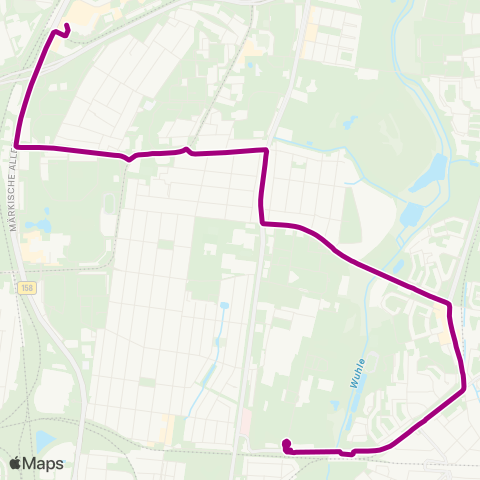 BVG 🅢+🅤 Wuhletal (Berlin) ↔︎ 🅢 Marzahn (Berlin) map